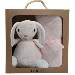 Set Peluche y Manta Conejito Rosa*SELECCION DRIM