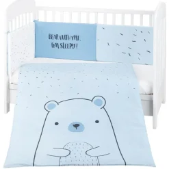 Set textil Cuna 6 piezas Bear Azul*KIKKABOO New