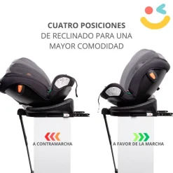 INTERBABY Sillas Con Isofix De 40 A 150 Cm (0 A 12 Años)-Silla coche Alea 40-150cm c/ pata Black