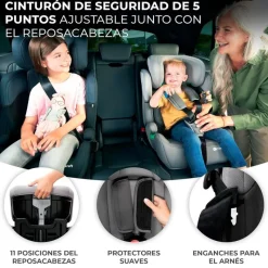 Silla coche Comfort Up i-Size 75-150 Gris*KINDERKRAFT Hot