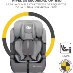 KINDERKRAFT Sillas De Coche Sin Isofix-Silla coche Comfort Up i-Size 75-150 Gris