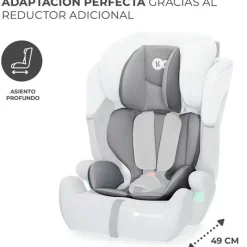 KINDERKRAFT Sillas De Coche Sin Isofix-Silla coche Comfort Up i-Size 75-150 Gris