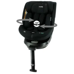 TEAM TEX Sillas Con Isofix De 40 A 150 Cm (0 A 12 Años)-Silla coche Giratoria Spirit 40-150 cm Black