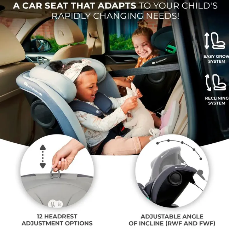 Silla coche I-Grow i-Size 40-150 Top Tether Black + Regalo*KINDERKRAFT Clearance