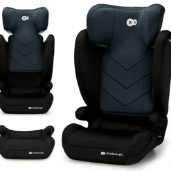 KINDERKRAFT Sillas De Coche Sin Isofix-Silla coche I-Spark 2 en 1 de 100-150cm Black