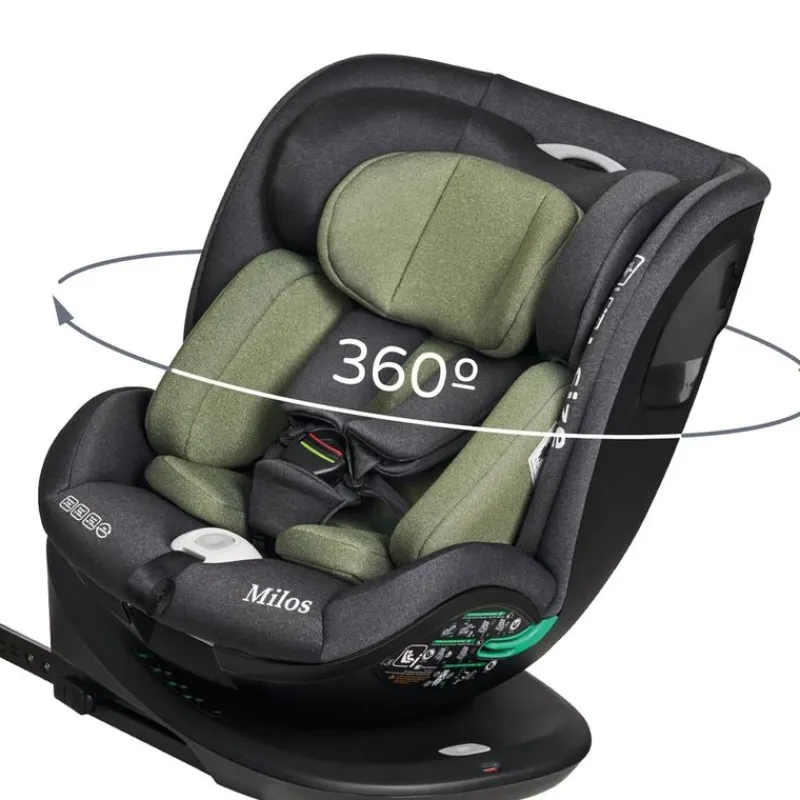 MS Sillas Con Isofix De 40 A 150 Cm (0 A 12 Años)-Silla coche Milos 40-150cm top tether Gris / Verde