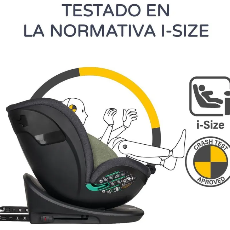 MS Sillas Con Isofix De 40 A 150 Cm (0 A 12 Años)-Silla coche Milos 40-150cm top tether Gris / Verde