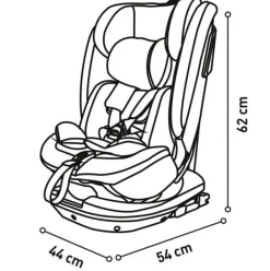 Silla coche Panafix ISize 40-150cm Top Tether Gris*ASALVO Outlet