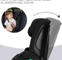 Silla coche Safety Fix 2 76-150 Negra*KINDERKRAFT