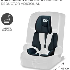 Silla coche Safety Fix 2 76-150 Negra*KINDERKRAFT