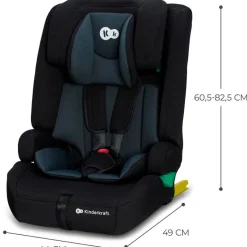Silla coche Safety Fix 2 76-150 Negra*KINDERKRAFT