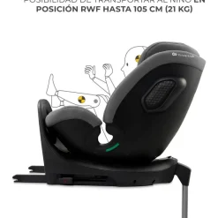KINDERKRAFT Sillas Con Isofix De 40 A 150 Cm (0 A 12 Años)-Silla coche Xrider2 I-Size 40-150 cm c/pata Gris + Regalo