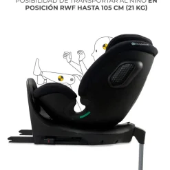 KINDERKRAFT Sillas Con Isofix De 40 A 150 Cm (0 A 12 Años)-Silla coche Xrider2 I-Size 40-150 cm c/pata Negra + Regalo