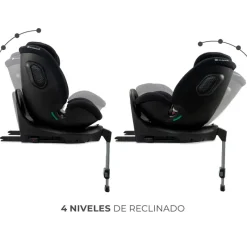 KINDERKRAFT Sillas Con Isofix De 40 A 150 Cm (0 A 12 Años)-Silla coche Xrider2 I-Size 40-150 cm c/pata Negra + Regalo