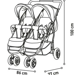 Silla gemelar Henry Gris*ASALVO Hot