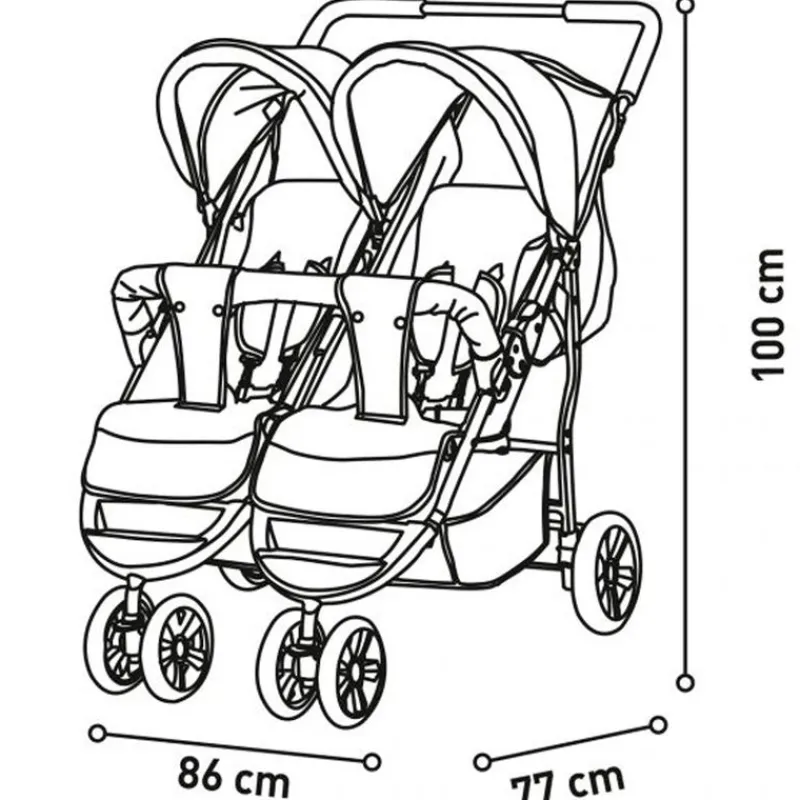Silla gemelar Henry Gris*ASALVO Hot