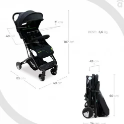 ASALVO Sillas De Paseo-Silla paseo Flight travel +0M Green