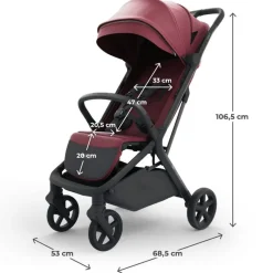 Silla paseo Nubi 3 +24kg Borgoña*KINDERKRAFT Discount