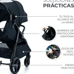 KINDERKRAFT Sillas De Paseo-Silla paseo Rine +22kg Negro