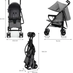 Silla paseo Tik +6M Gris*KINDERKRAFT Best