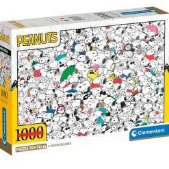CLEMENTONI Puzzles Y Construcciones-Snoopy Puzzle Imposible 1000 Piezas