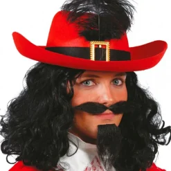 DRIM DISCOUNT Disfraces Y Complementos|Disfraces Y Complementos-Sombrero Mosquetero Rojo