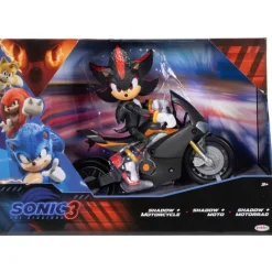 JAKKS PACIFIC Figuras Videojuegos|Figuras Y Figuras De Acción-Sonic la Película 3 Figura Shadows y Moto