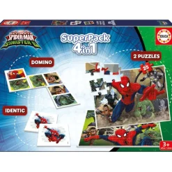 EDUCA Juegos Y Juguetes Educativos-Spiderman Superpack 4 en 1