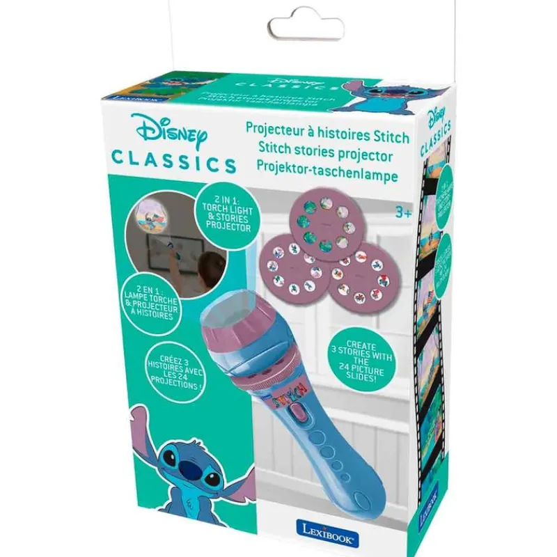 LEXIBOOK Juegos Y Juguetes Educativos|Electrónicos-Stitch Linterna Proyector Cuento