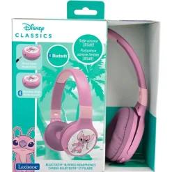 Stitch Ángel Auriculares Auriculares 2 en 1 Bluetooth y con Cable*LEXIBOOK