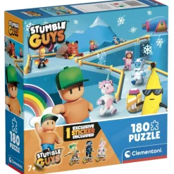 CLEMENTONI Puzzles Y Construcciones-Stumble Guys Puzzle 180 Piezas