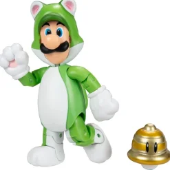 JAKKS PACIFIC Figuras Videojuegos-Super Mario Figura Luigi Gato