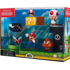 JAKKS PACIFIC Figuras Videojuegos|Figuras Y Figuras De Acción-Super Mario Playset Mundo