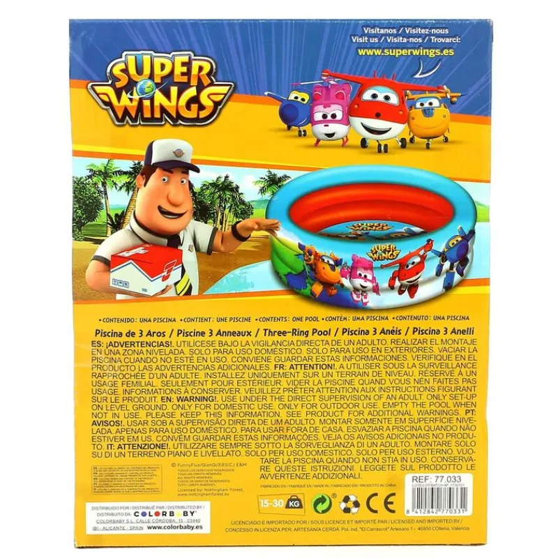 COLOR BABY Aire Libre-Super Wings Piscina 3 Aros 86 cm
