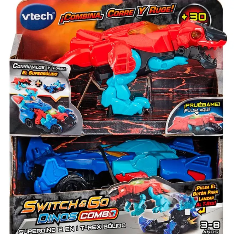 VTECH Vehículos, Trenes Y Parkings|Figuras Y Figuras De Acción-Switch&Go Dinos Superdino 2 en 1 Surtido