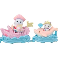 EPOCH Muñecas-Sylvanian Families Puffy Foca y Cara Latte Surcan las Olas