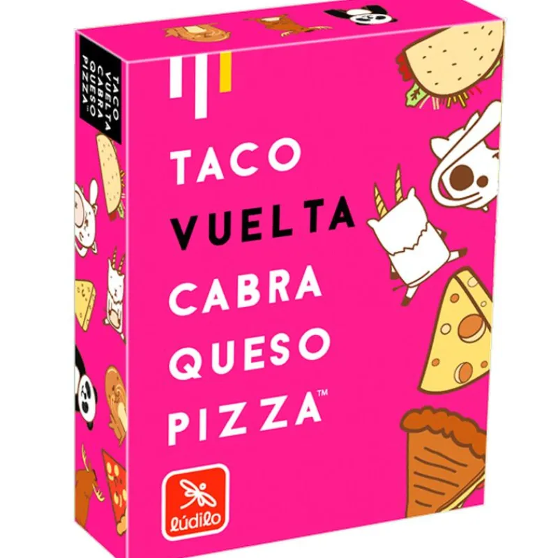 LÚDILO Amigos Y Familia-Taco, Vuelta, Cabra, Queso, Pizza Juego Cartas