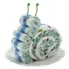 EXCLUSIVO DRIM Regalos De Nacimiento-Tarta de pañales con forma de Caracol con muselina azul