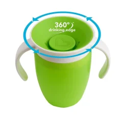 MUNCHKIN Botellas Y Cantimploras-Taza 360 º con asas 207ml verde