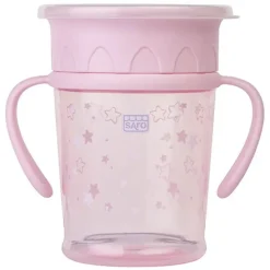 SARO Botellas Y Cantimploras-Taza 360º con asas 225 ml Rosa