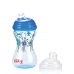Taza Anti Goteo +6 m 300 ml Azul*NUBY Hot
