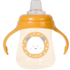 SARO Botellas Y Cantimploras-Taza con asas silicona 250ml Mostaza