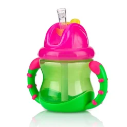 Taza con asas y cañita 240 ml +9 m*NUBY Online