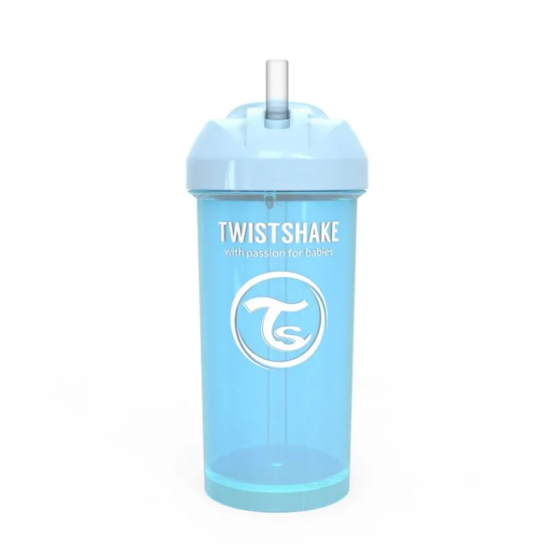 TWISTSHAKE Botellas Y Cantimploras-Taza con Caña 360 Ml +12 Meses Azul Pastel