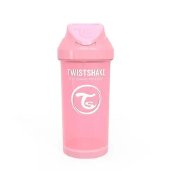 TWISTSHAKE Botellas Y Cantimploras-Taza con Caña 360 Ml +12 Meses Rosa Pastel