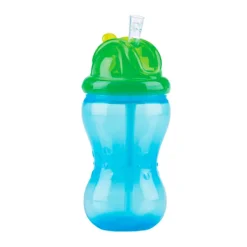 NUBY Botellas Y Cantimploras-Taza con cañita 360 ml Azul