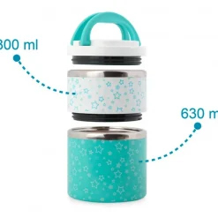 KIOKIDS Termos Y Papilleros-Termo solidos de 930ml inox azul