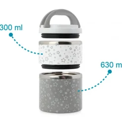 KIOKIDS Termos Y Papilleros-Termo solidos 930ml inox gris