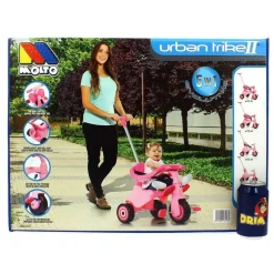 MOLTO Bicicletas, Correpasillos Y Triciclos-Triciclo Urban Trike II Rosa