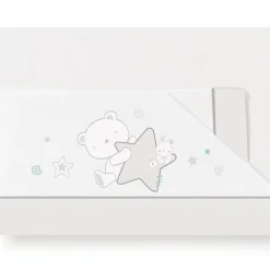 Triptico sabanas de cuna de 120*60 Peluche Gris*MON BABY Best